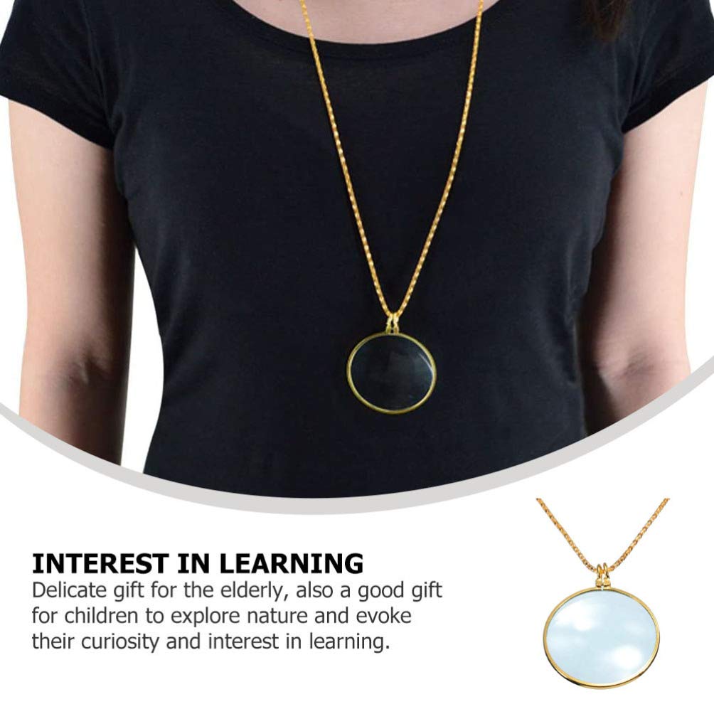 1pc Magnifier Monocle on Chain Monacles Antique Magnifying Glass Necklace Vintage Magnifying Glass Necklace Magnifying Glass on Chain Glowing Glasses Delicate Jewelry Miss Metal