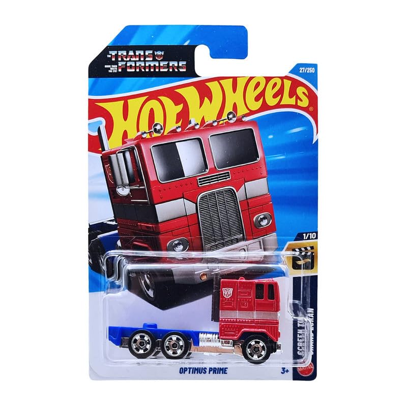 Image of Hot Wheels Optimus Prime Screen Time Ages 3 and Up 114 /250 (Red)