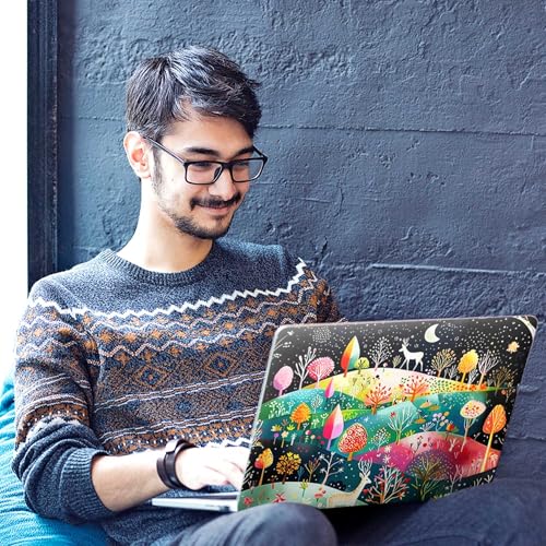 Image of Galaxsia Floral D32 Full Body Vinyl Laptop Skin /Sticker /Cover Upto 15.6 Inches Laptops Laminated-Removable-HD Quality Compatible for Hp-Dell-Sony-Lenovo-Asus etc.(15x10 Inches)