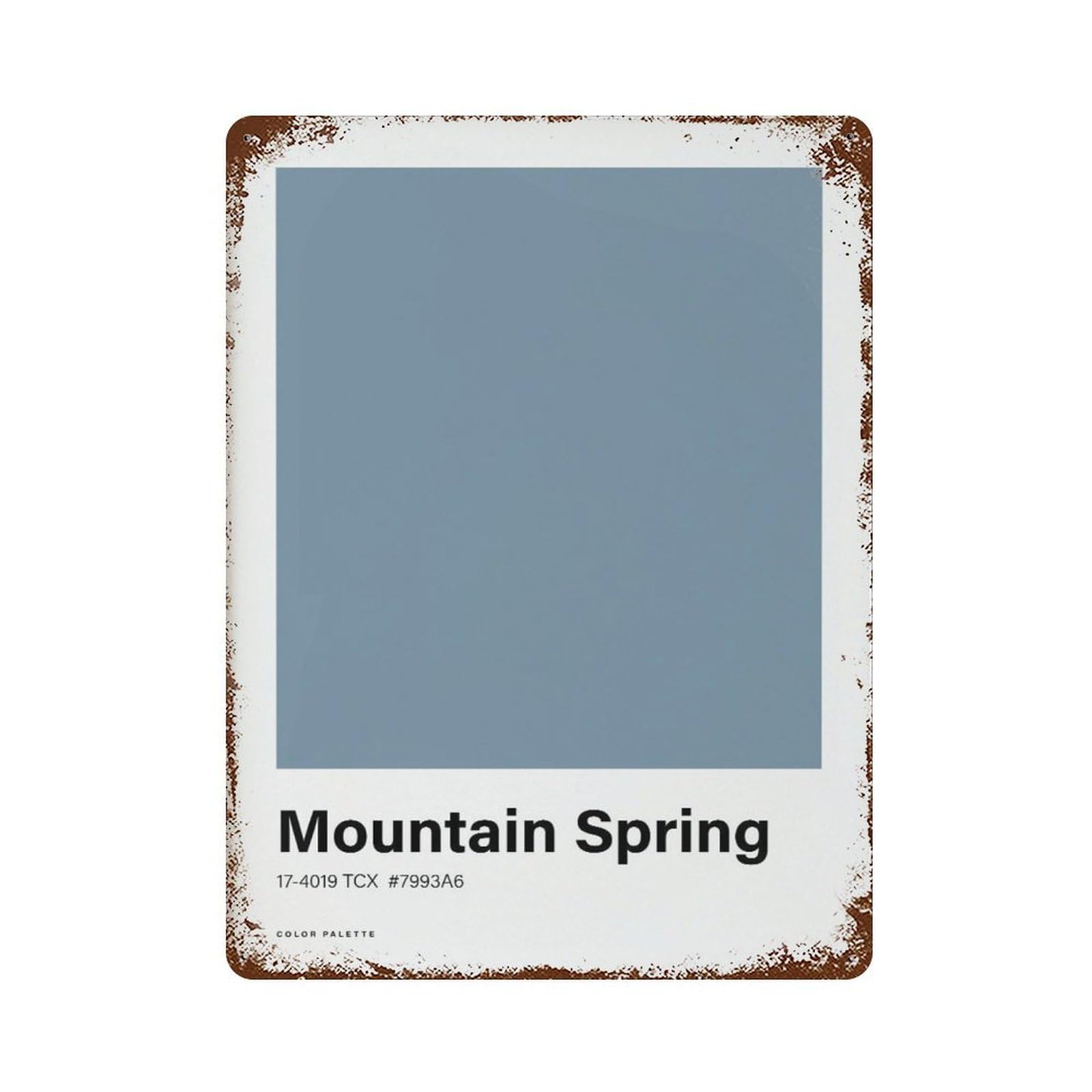 xiaoxiaoshen Mountain Spring Color Palette Nordic Neutral Decor Wall Decor Art Metal Tin Poster Modern Home Decor Art Home Bar Shop Decorations Vintage Sign 40x30cm