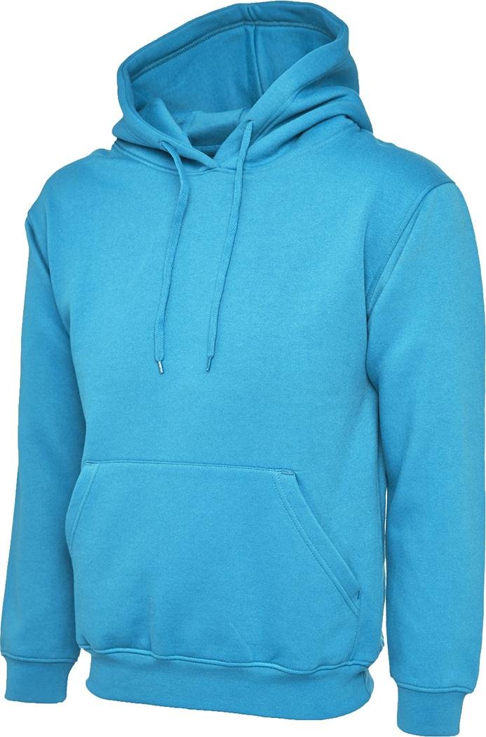 Uneek Uc502 Classic Hooded Sweatshirt Sapphire Blue 2xl