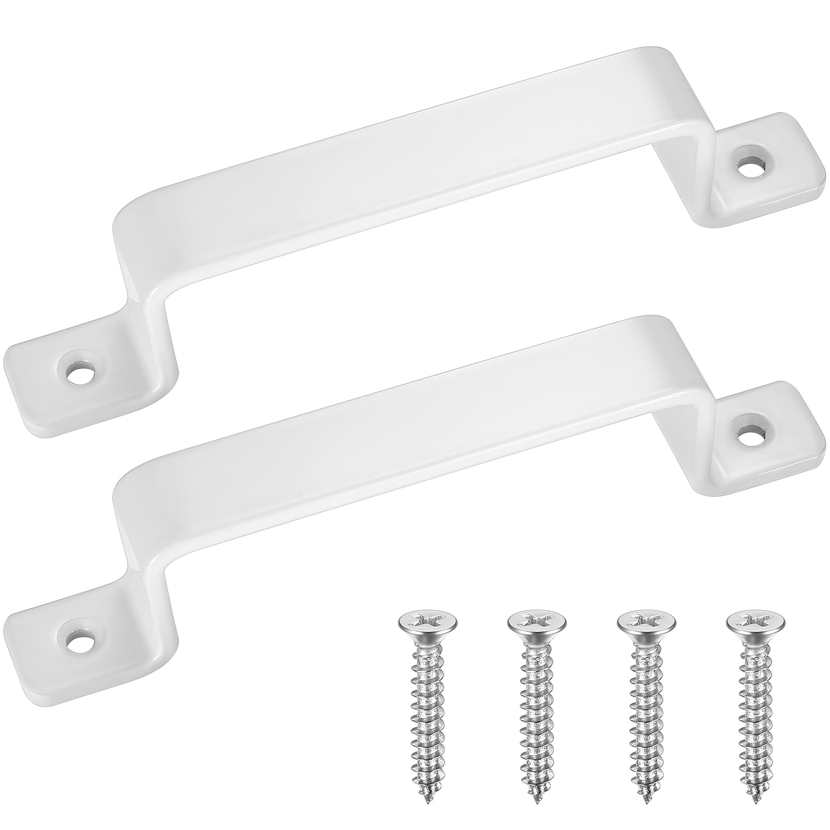 HAOCHEN Robuste Vintage-Türknäufe aus Gusseisen, 2er-Set, Weiß, perfekt für den Außenbereich, die Garage, den Schrank und den Innenbereich