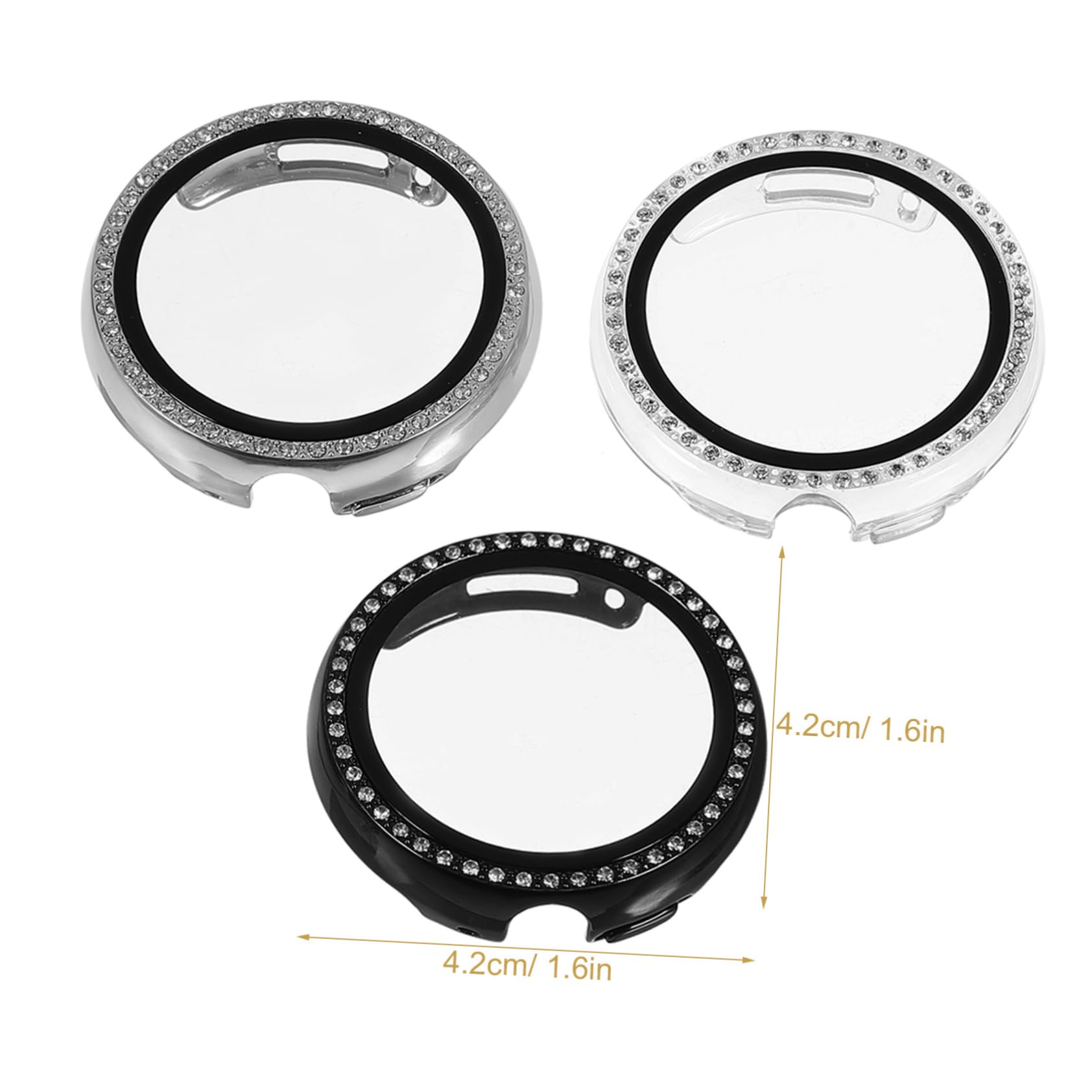 Mikikit 15stücke Smartwatch-hülle Mit Strass Kratzfestes Gehäuse Kompatibel Mit Pixel Watch Transparent Einfache Installation Passform Leicht Und Elegant