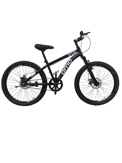 OMO Bikes 24T Jarvis Single Speed Unisex Bicycle for Girls and Boys, Steel Frame (Black Color, 8 Year and Above)