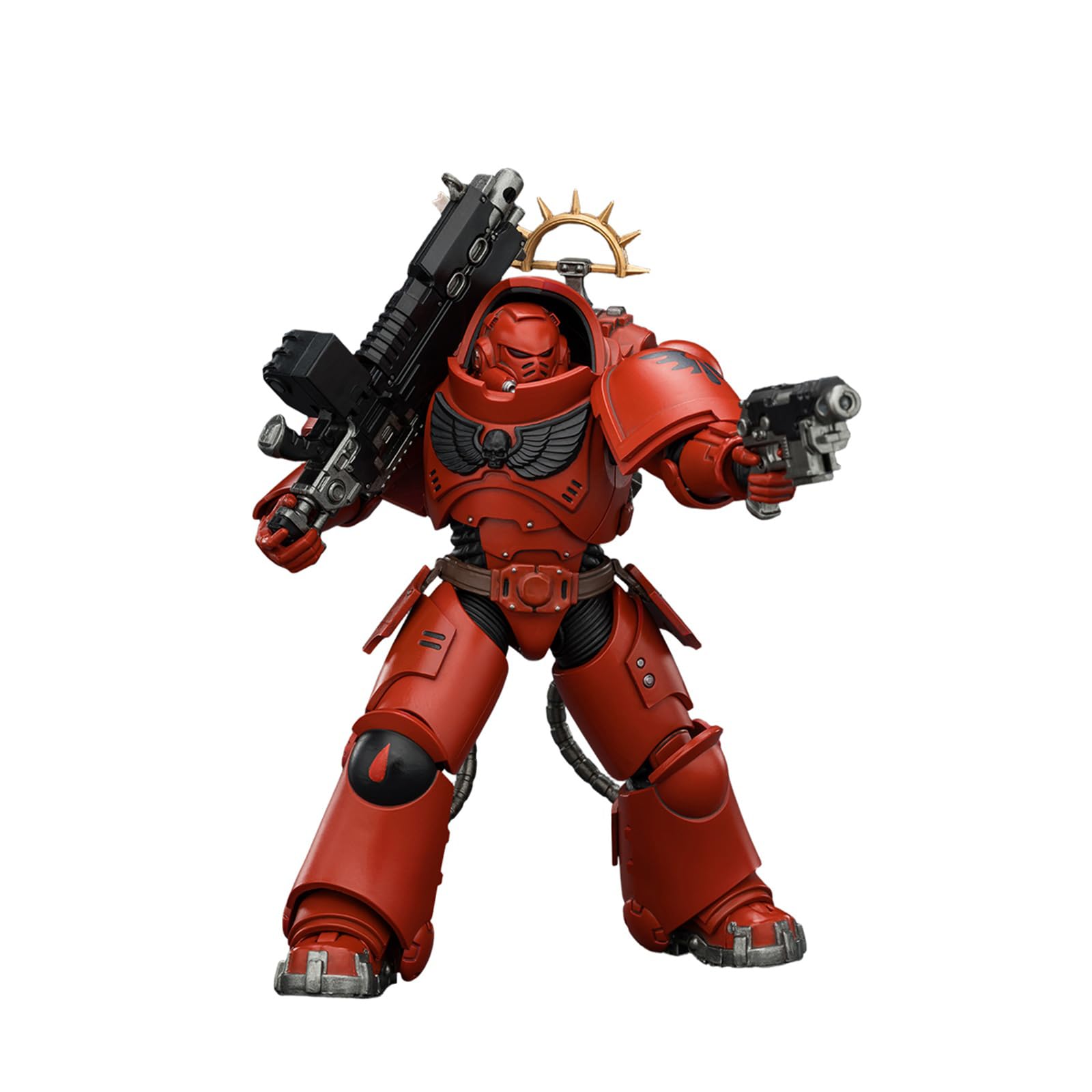JOYTOY Warhammer 40K 1:18 Action Figures, Game Edition Blood Angels Heavy Intercessor with Heavy Bolt Rifle and Bolt Pistol, 12CM Height Collectible Action Figures