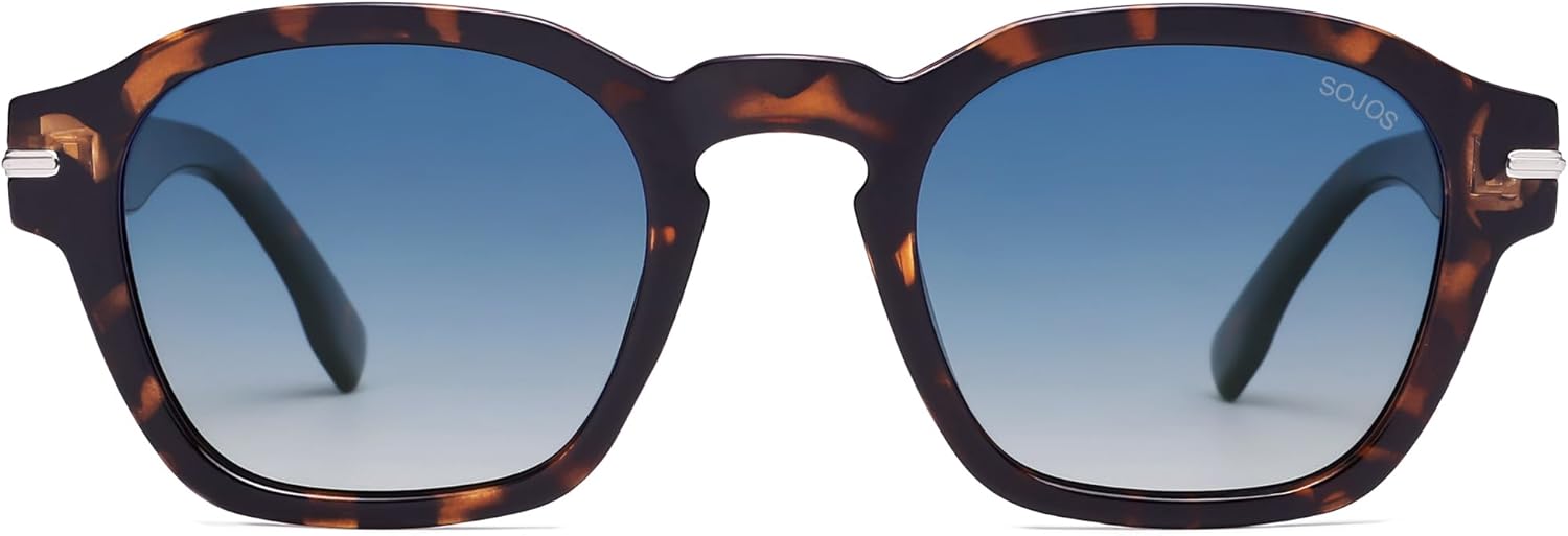 SOJOS Vintage Retro Square Polarized Sunglasses Men Standard Fit Trendy Womens Sun Glasses SJ2382 - Image 4