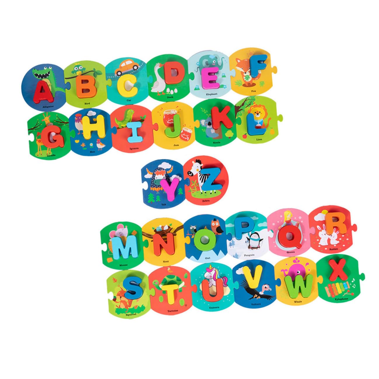 Juguete Educativo de Madera para Letras Coloridas para Aprender Abecedario y Reconocimiento de Palabras Desarrollo Lógico y Vocabulario Infantil