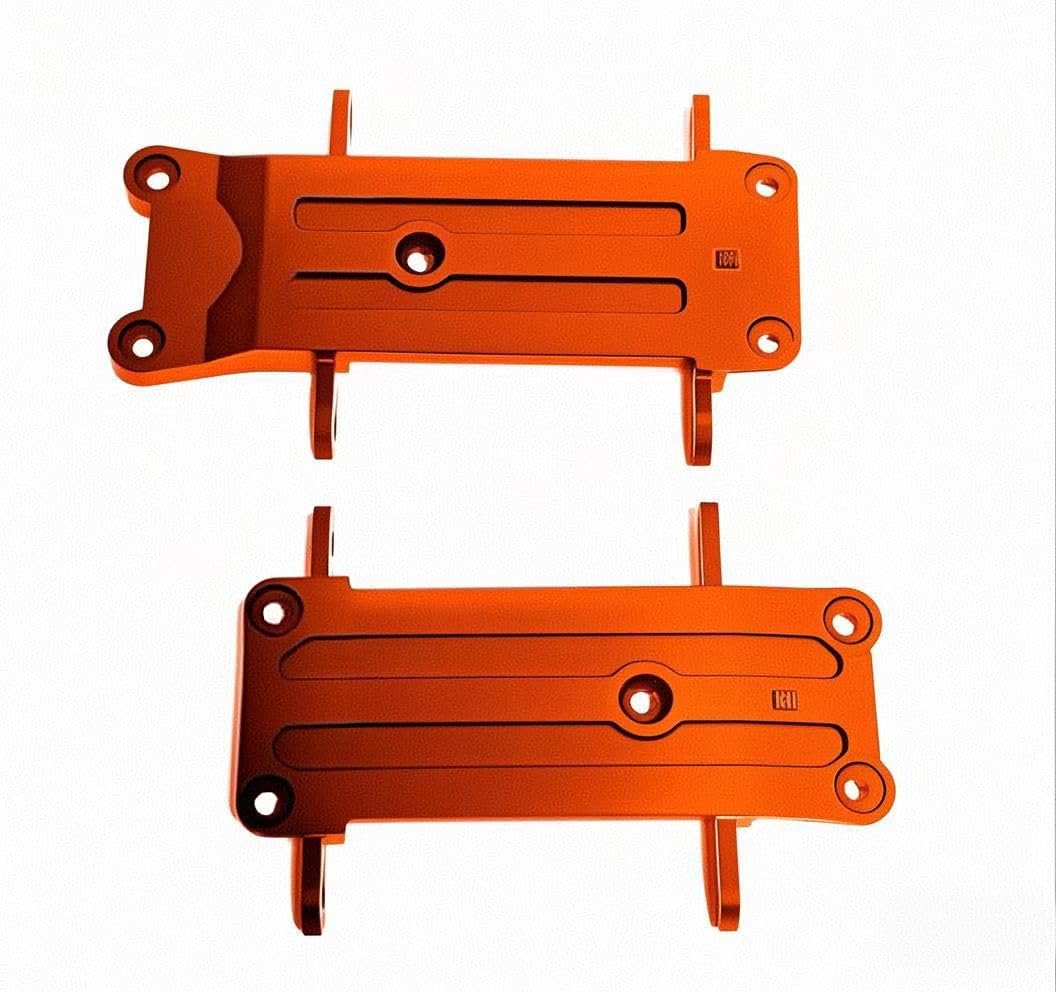 KEBEILEE CNC Aluminum7075 Front Rear Tie Bar Pin Mount for Traxxas XRT 1:6 & X-MAXX 1:5 (Orange)