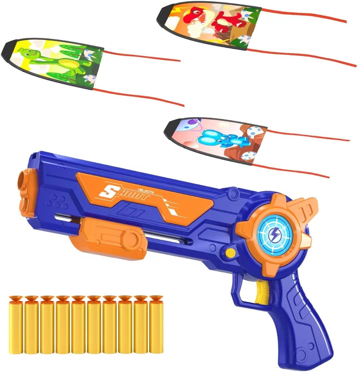 TEMI 3 Pack Kite Launcher Toys for 3 4 5 6 7 Boys - Catapult Kite for Boys Toys Age 6-8 with 10 Darts, Outdoor Flying Toys for 4 5 6 year old Boy Girl birthday gift 3 Kite Launcher