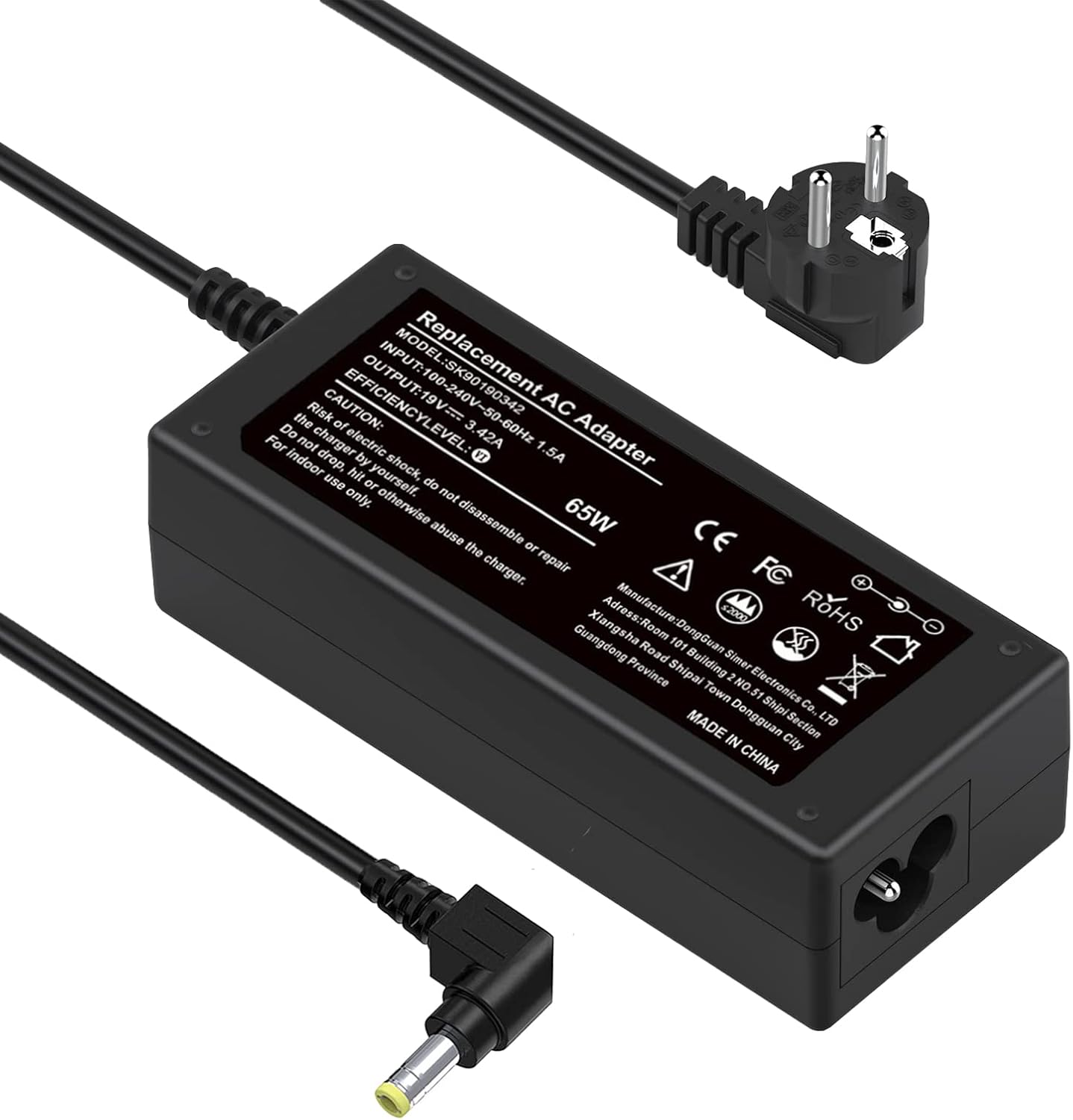 Cargador de Cable de Carga de 65w para JBl Xtreme 3 Xtreme 2 Extreme Boombox portátil inalámbrico Bluetooth Impermeable Altavoz de reemplazo de Potencia 19v, Adaptador 3.42a 5.5.2.5mm