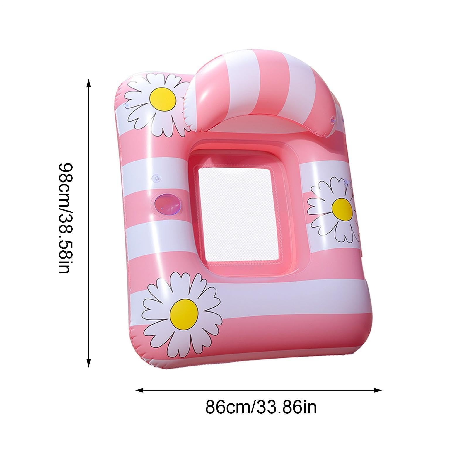 Hamac flottant – Chaise longue flottante gonflable, flottante de piscine – pour la natation, le lac, la rivière, les jeux de fête d'été, quai de bronzage, croisière intérieure et extérieure