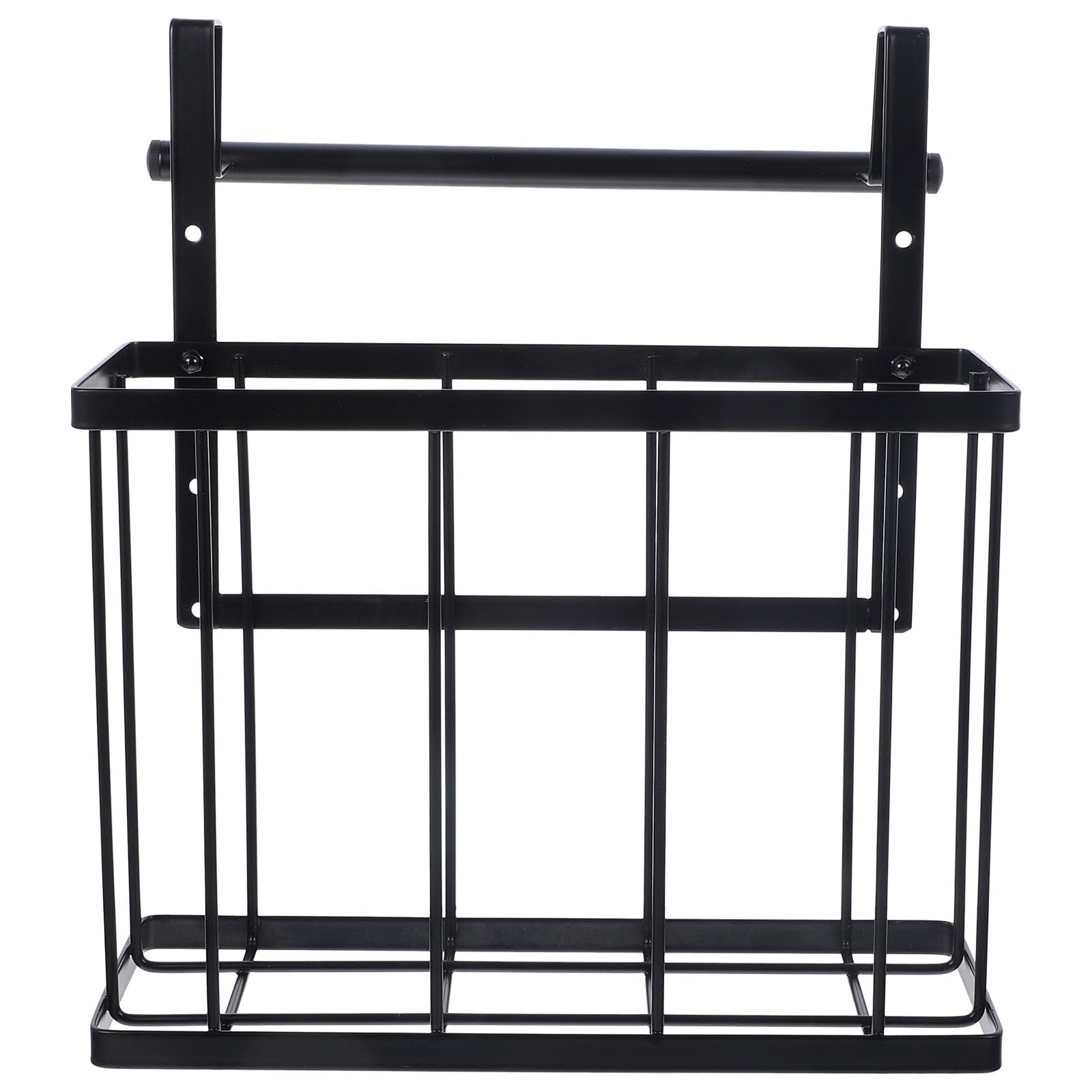 Cesta de cocina colgante negra para verduras y condimentos en orden diario