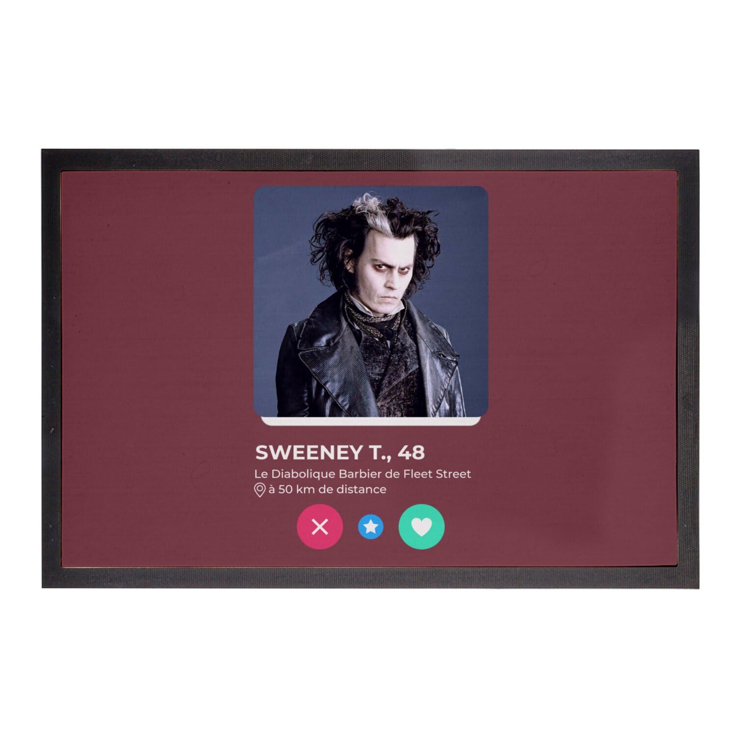 Paillasson Rouge Sweeney Todd tapis essuie-pieds antisalissure entrée