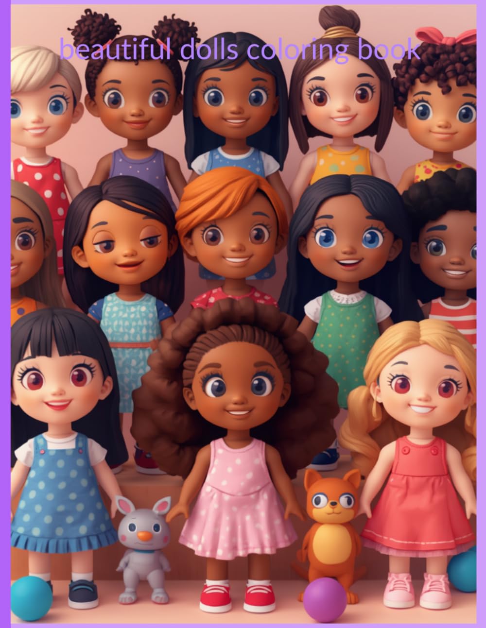 beautiful dolls coloring book