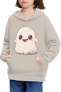 Sweatshirts Long Sleeves Cute Prints Hoodies with Pocket for Girls