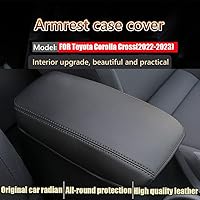 Vista 105 de Great-luck Leather Center Console Cover Armrest Pad,Protector Armrest Box Cover Accessories Keep Your Armrest in a More Comfortable Feeling(black