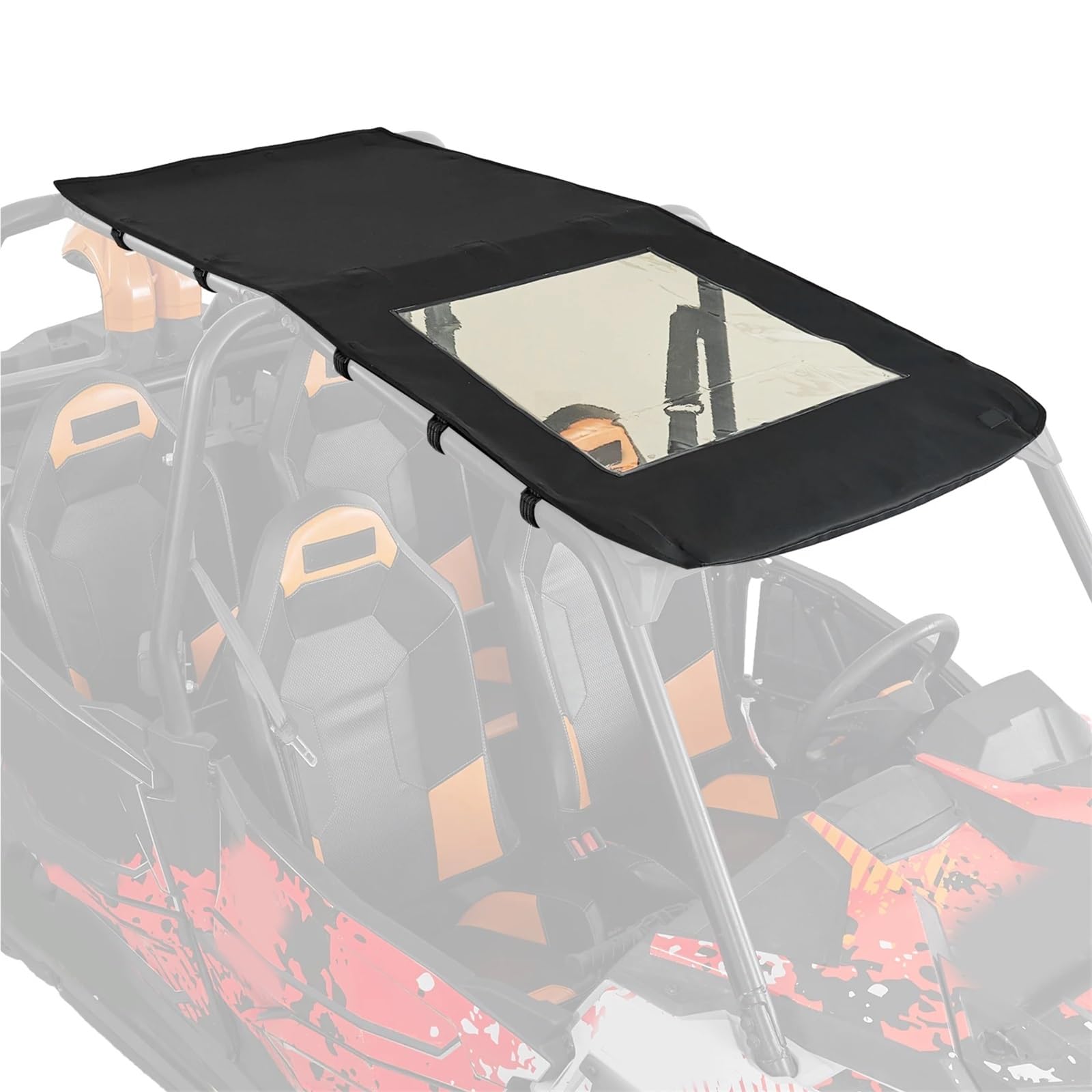 Toit Souple en Toile 1680D avec Pare-Soleil pour Polaris RZR XP 4 1000/4 Turbo / 900 2014-2022 2023 2883074