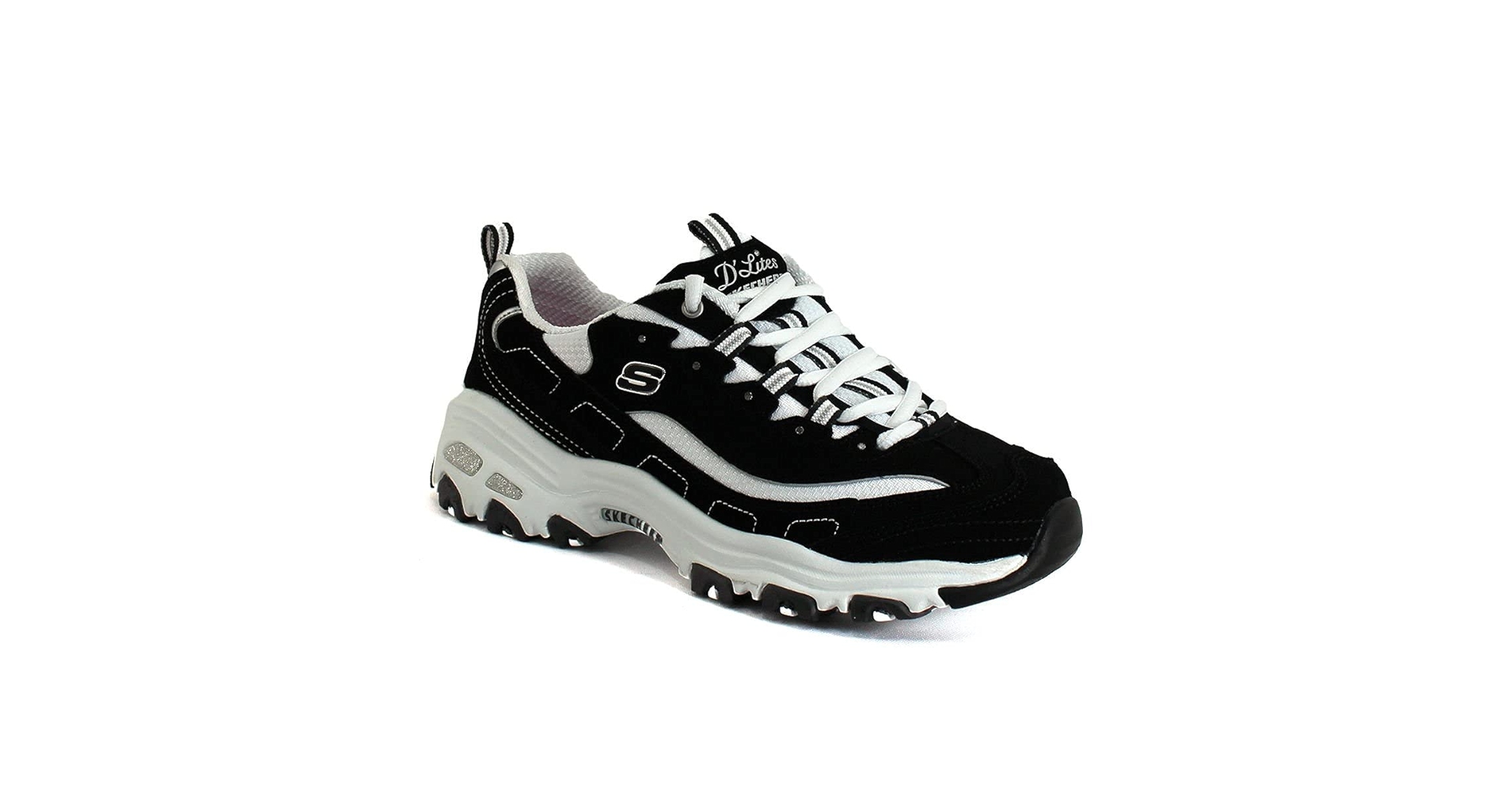 Amazon.com | Skechers Women's D'lites - Me Time, Black/White