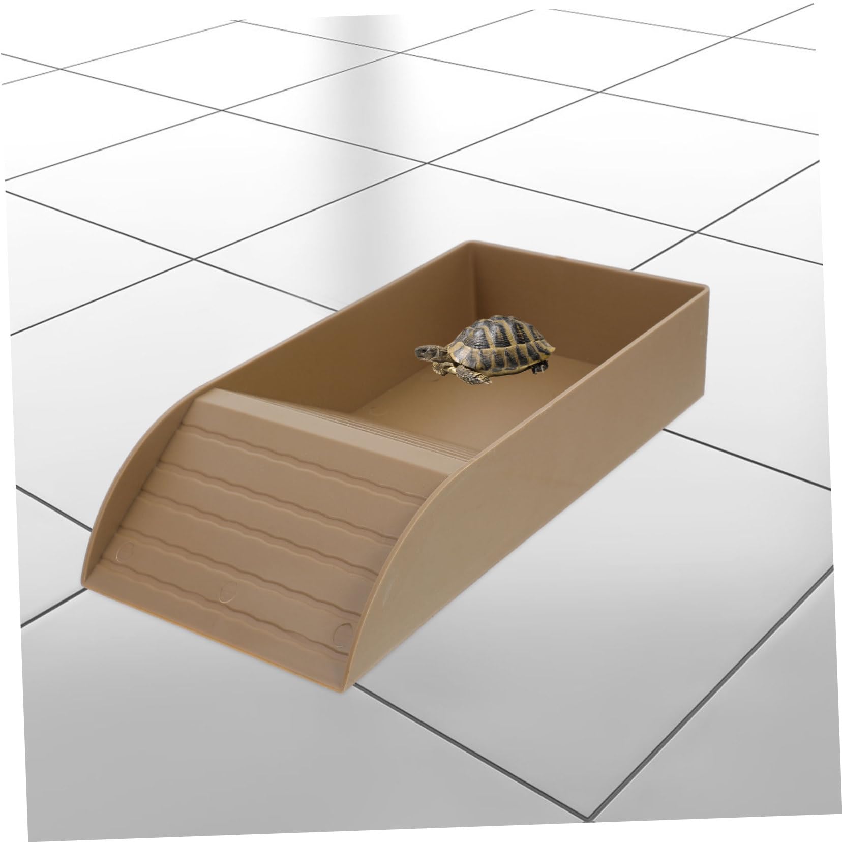 Tanque Para Tortugas Pequeño Con Plataforma Tomar Sol Y Drenaje - Acuario Hábitat 30x29x18 Cm, Panorama 360 Para Tortugas Acuáticas