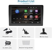 Podofo 7" Hordozható Autórádió IPS Érintőképernyővel - Apple CarPlay, Android Auto, Bluetooth, FM - Univerzális Fejegység Minden Járműtípush 7