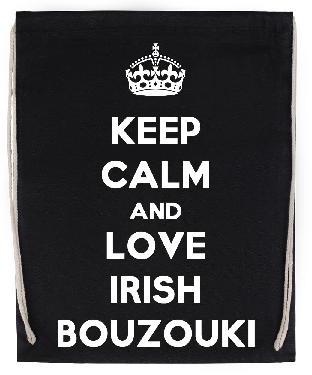 Keep Calm And Love Irish Bouzouki torba sportowa ze sznurkiem ściągającym czarna torba sportowa ze sznurkiem
