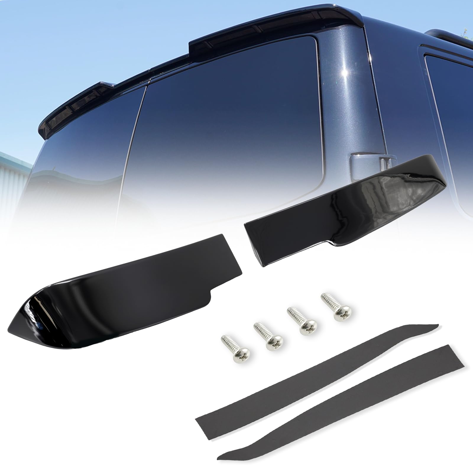 Dachspoiler Heckspoiler für VW Transporter T5 T5.1 T6 T6.1 hintere Doppel-Hecktüren in Glanzschwarz