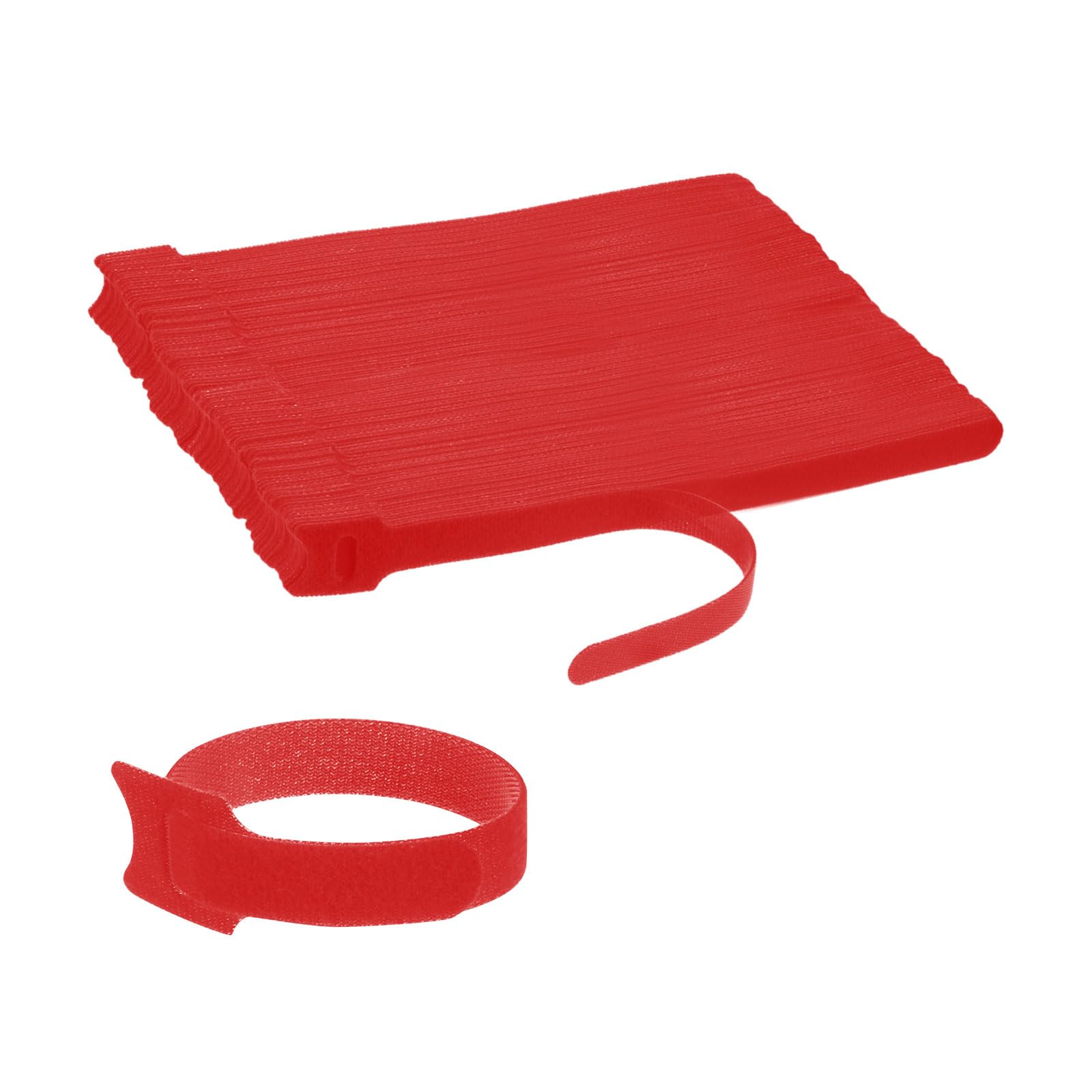 Attaches de câble réutilisables rouge 20cm scratch lot de 100 serre-câbles