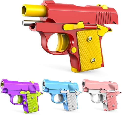 Miniatura 2 de 4 piezas de juguetes para ansiedad, mini pistola de gravedad 3D 1911, juguetes sensoriales para ansiedad, alivio del estrés para adultos, adecuado