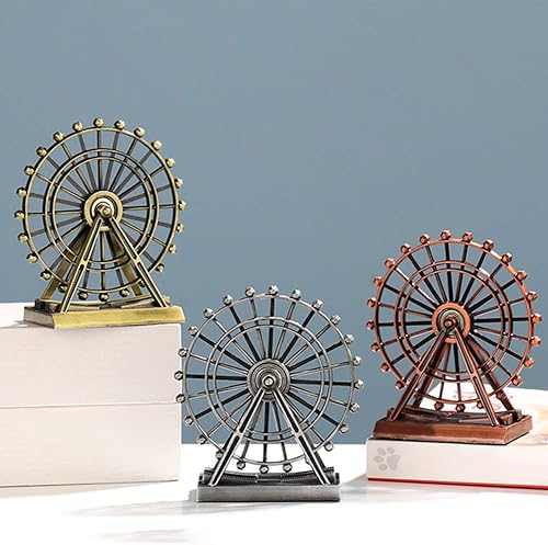 Miniatura 3 de EOESTLD Retro The London Eye - Adorno creativo de rueda de fortuna de metal, oficina, hogar, sala de estar, dormitorio, gabinete, escritorio,