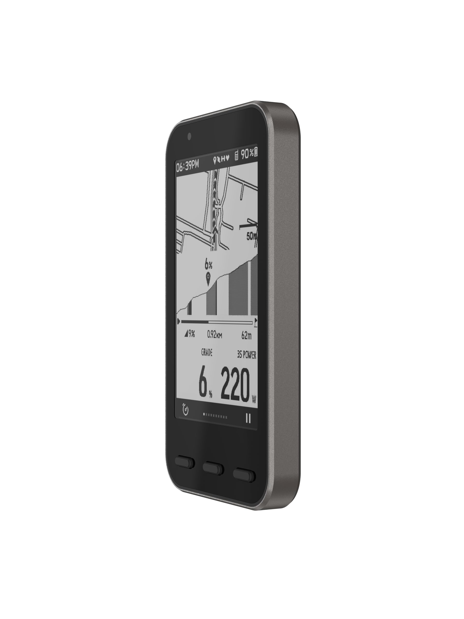 trimm Two Ciclocomputador GPS para Ciclismo, 3,2 Pulgadas, IP67, t-Climb, Navegación, Compatible con Ant+ y Bluetooth Potenciómetro