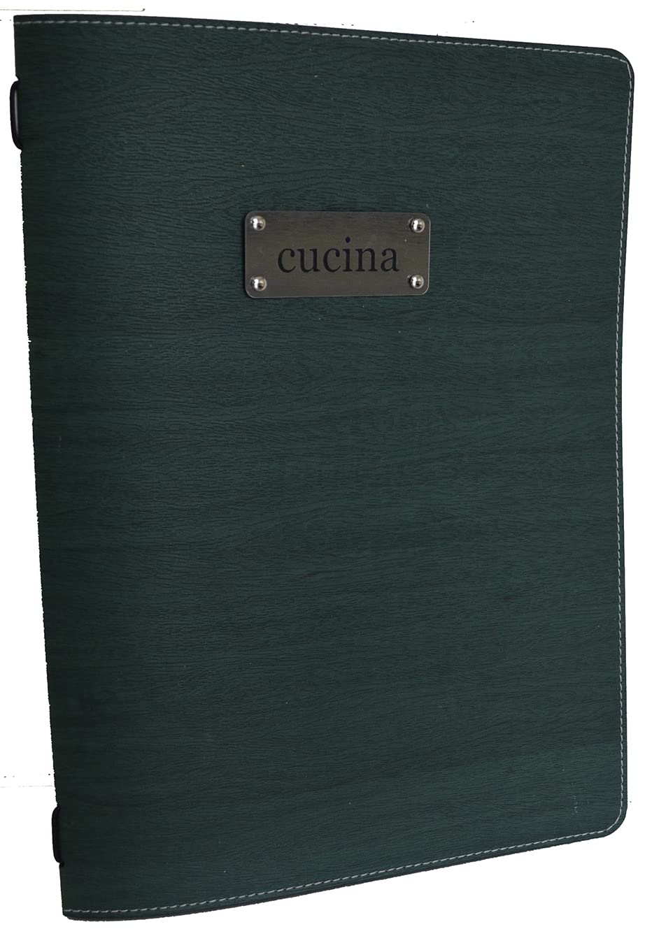 oggettando Juego de 8 unidades Menú Personalizable A4 Restaurante Pub Self Service Bar Cervecería Moderna. Piel sintética de calidad (Efecto Madera Verde)