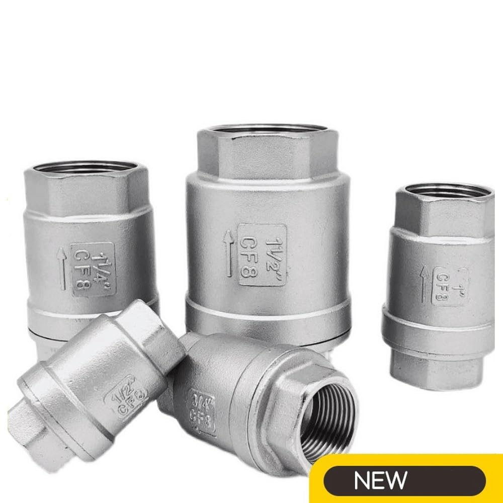 1/4" 3/8" 1/2" 3/4" 1" 2"-4" BSPT Femmina 201 304 316 Acciaio Inossidabile unidirezionale Valvola di ritegno Verticale con Tenuta Dura o Morbida(DN25 1 inch BSP,SS316)