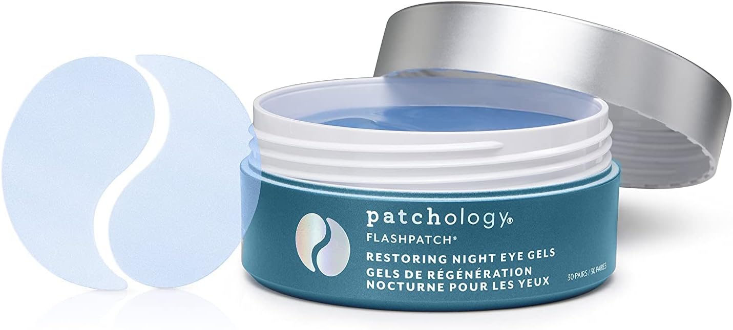 Restoring Night Under Eye Patches, Overnight w/Retinol | 30pk | Hydrogel Eye Masks for Fine Lines, Dark Circles & Puffiness | Anti-Aging Treatment with Squalane, Peptides & Hydration