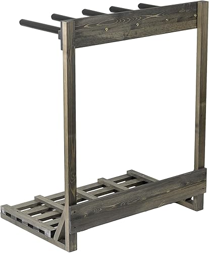 Miniatura 21 de MyGift Estante vertical independiente para tablas de surf de 4 pies de alto, estilo casa de playa, soporte de almacenamiento para tabla de remo SUP