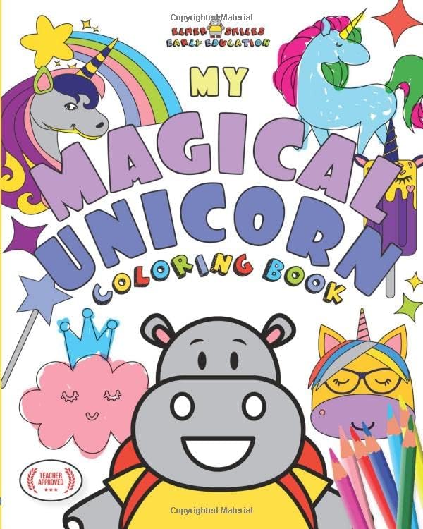 Elmer Smiles: Magical Unicorn Coloring Book: For Kids (Smiles Coloring Book For Kids Ages 2-4)