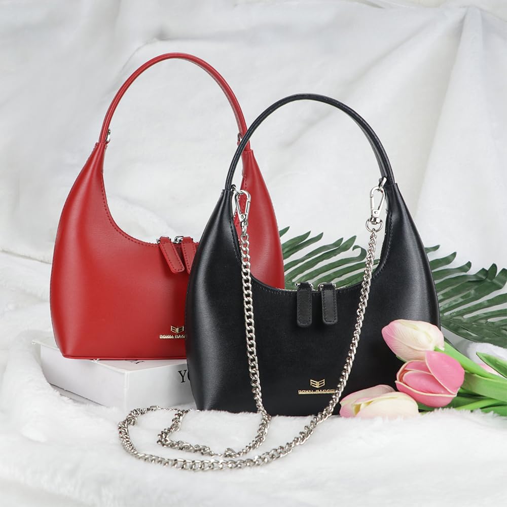 Royal Bagger Genuine Leather Small Handbags for Women Fashion Casual Chain Shoulder Crossbody Bag 2600 - Image 3