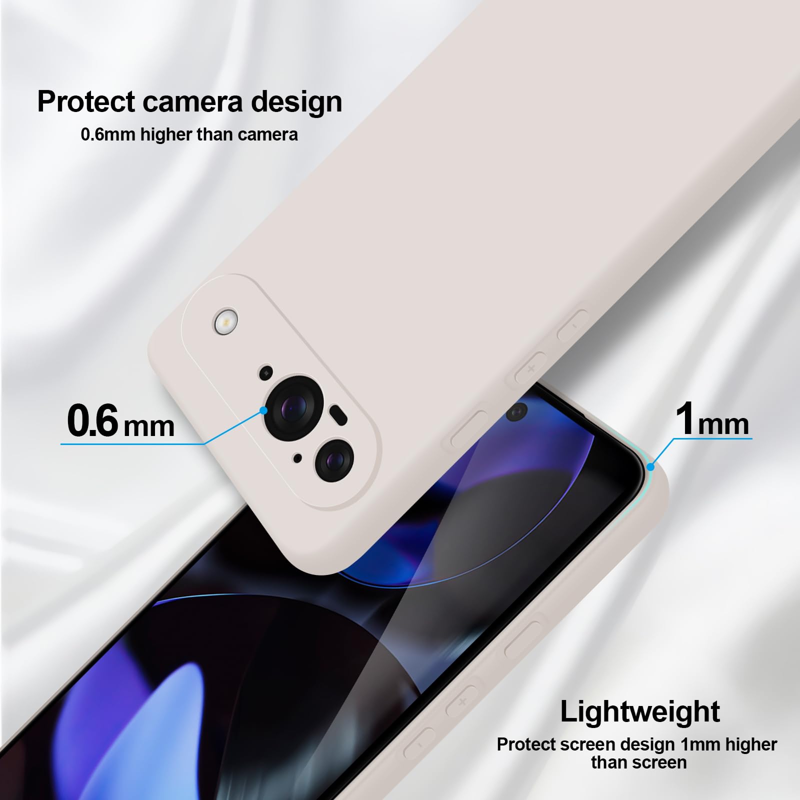 GiiYoon Funda para Google Pixel 9, Case de Silicona Suave de TPU Carcasa Protector de Goma Fexible Prueba Liviano y a Delgado de Golpes Antirrayas para Teléfono (Blanco) - 4