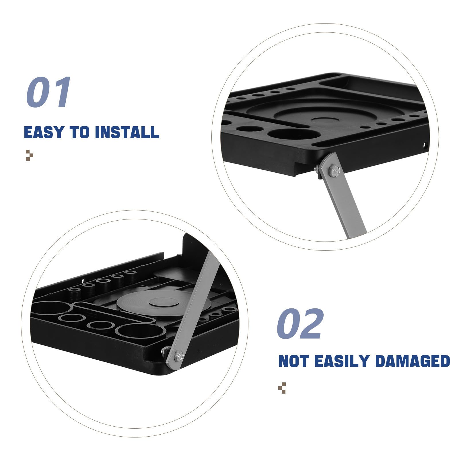 Toyvian Plateforme de Travail Pliable Antidérapante en Plastique et Fer pour Escabeau Capacité de Charge pour Rénovation et Nettoyage