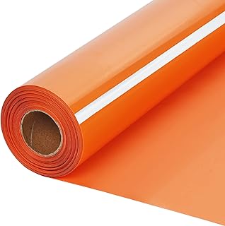 RENLITONG Orange HTV Iron on Vinyl 12Inch by 15ft Roll HTV Heat Transfer Vinyl for T-Shirt HTV Vinyl Rolls for All Cutter Machine - Easy to Cut & Weed for Heat Vinyl Design