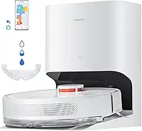 XIAOMI Robot Vacuum X10 - Robot aspirador e limpa-chão com sistema inteligente de navegação a laser (LDS), sucção de 4000 Pa, base de auto-esvaziamento, 5200 mAh, branco