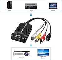 Vista 6 de HD 1080p HDMI a macho AV 3RCA S-Video compuesto convertidor de audio adaptador compatible con PAL/NTSC con micro cable