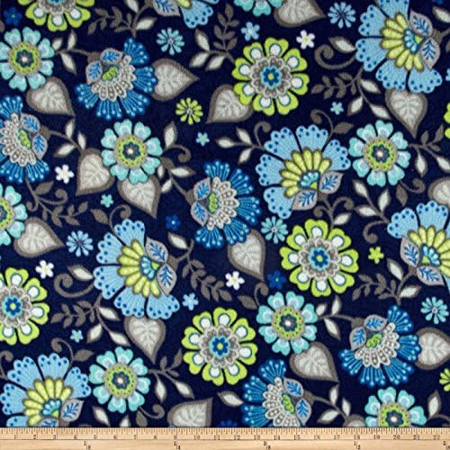 Baum Textiles Winterfleece Jacobean Floral Multi Yard, Multicolor