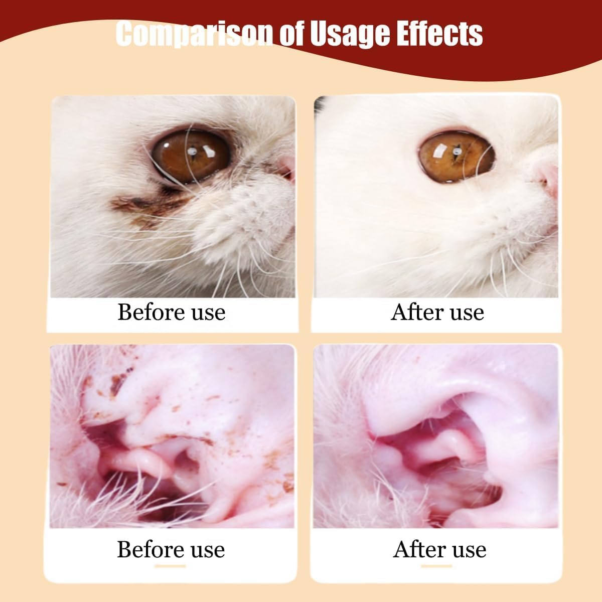 Pet Eye Wipes for Dogs and Cats, 200 Count, Tear Stain Remover, Unscented, Face Cleaner 2