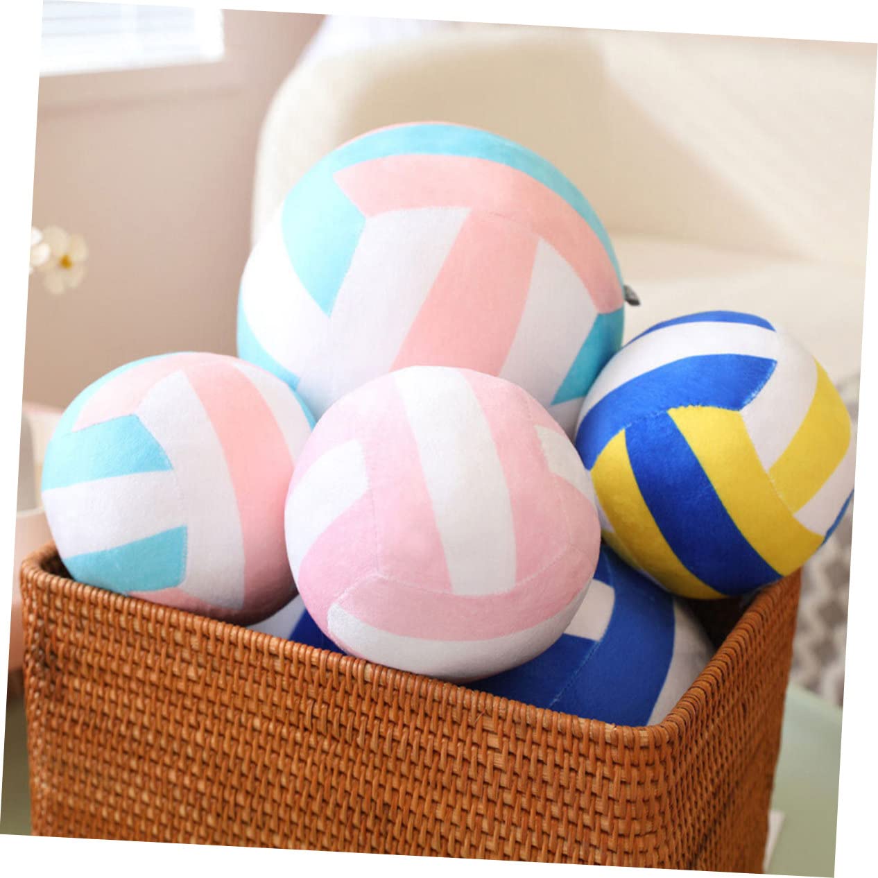 SUPVOX 2 Piezas Pelota Volleyball Peluche DecoracióN Deportiva para Dormitorio Niñas Y Regalo para Amantes del Voleibol Y Playa