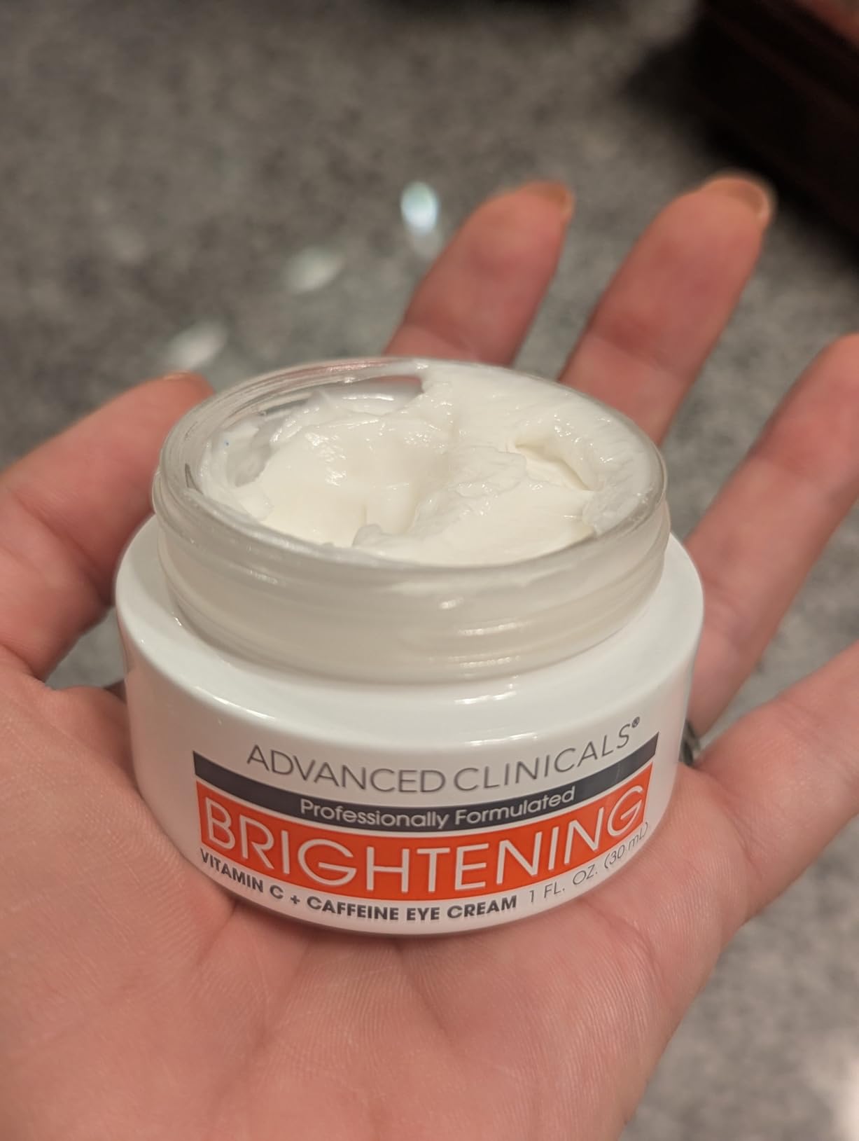 Advanced Clinicals Vitamin C + Caffeine Eye Balm Face Moisturizer | Under Eye Cream For Improving Appearance Of Dark Circles, Puffiness, Bags Under Eyes, & Look Of Dark Spots, 1 Fl Oz