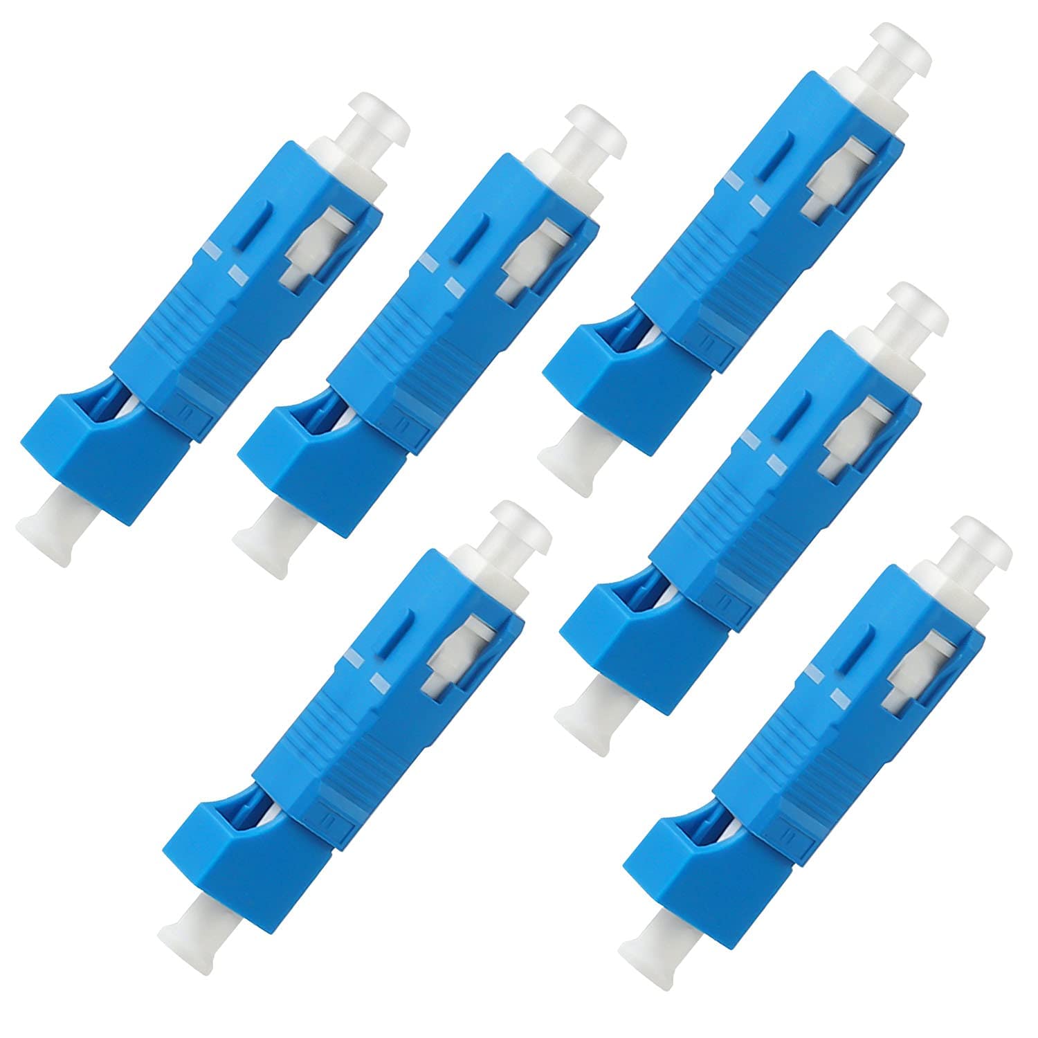 MSDADA6 Pack SC to LC Adapter,SC Male to LC Female Hybrid Flange Single Mode 9/125 Optical Fiber Adapter Connector, Optical Equipment Tool for Optical Power Meter,Digital Communication