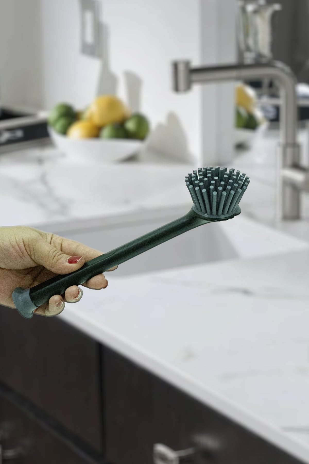 ATA HOME 2 Adet Vantuzlu Mutfak Banyo Tezgah Üstü Silikon Bulaşık Yıkama Lavabo Temizleme Tezgah Fırçası