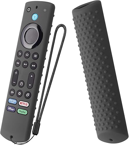 Miniatura 8 de Funda de silicona para Fire TV Stick 4K Max 2InsigniaToshiba, a prueba de golpes, para control remoto Omni Series y TV 4 Series con cordón (azul