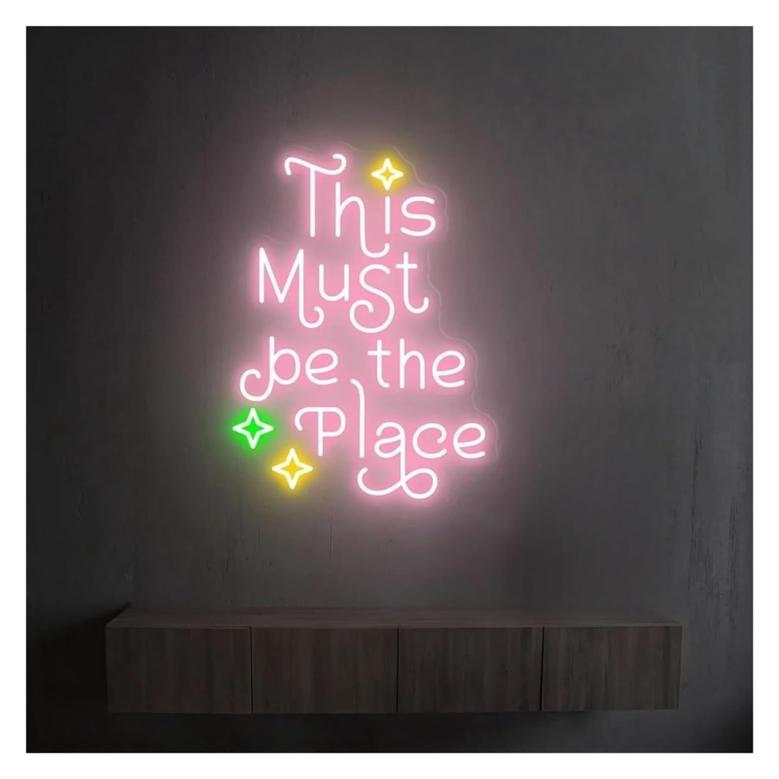 Zynther Neon lamp for neon Light Decoration This Must Be The Place for Sign LED Dimmable Powered 38cmx28cm(B)