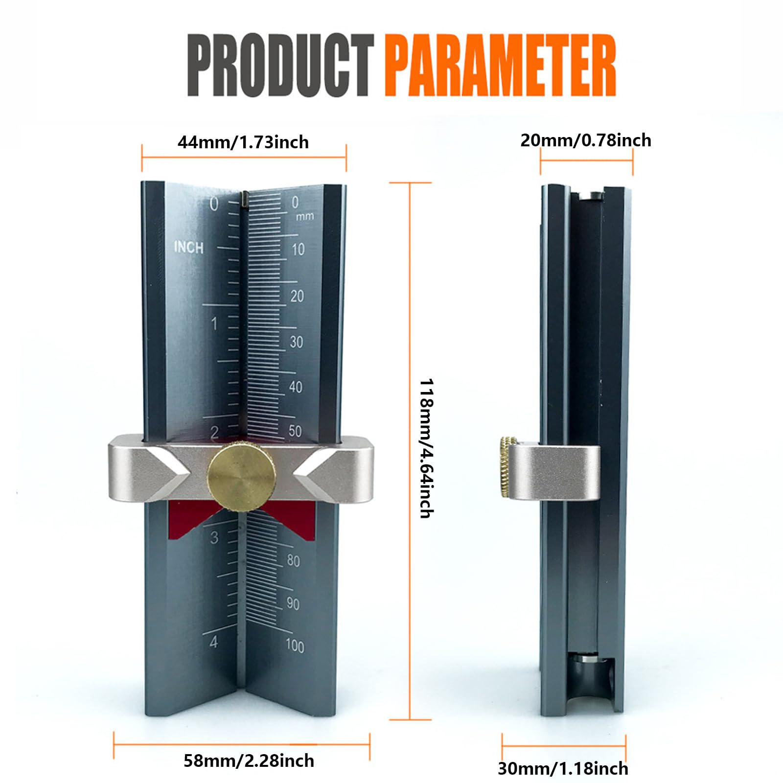 Outil de menuisier multifonctionnel en aluminium Outil de mesure de précision pour le positionnement précis et la mesure des angles de perçage professionnel